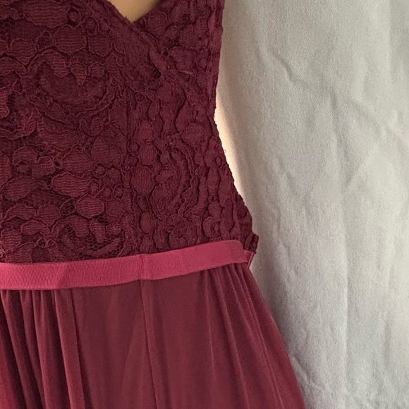 David's Bridal Wine A-Line Skirt - Picture 4 of 15